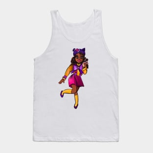 Cute African American girl cartoon, anime - gamer girls Tank Top